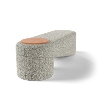 Recamier Tellus Estofado Detalhe Apoio Lateral Estrutura Madeira Eucalipto Reflorestada