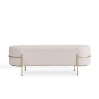 Recamier Tilman Estofado Base Aço Carbono Pintura Metalizada