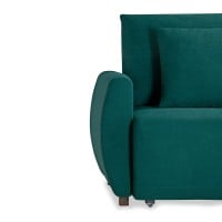 Sofá Aureon Bipartido Retrátil e Reclinável com 2 Assentos Almofadas Soltas e Pés de Madeira