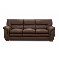 Sofá Belaggi 3 Lugares Couro Natural Estrutura Madeira de Lei Eucalipto Design Artesanal