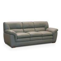 Sofá Belaggi 3 Lugares Couro Natural Estrutura Madeira de Lei Eucalipto Design Artesanal