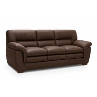 Sofá Belaggi 3 Lugares Couro Natural Estrutura Madeira de Lei Eucalipto Design Artesanal