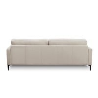 Sofá Bellure 2 Módulos Couro Natural Estrutura Madeira de Lei Eucalipto Pés em Aço Design Artesanal