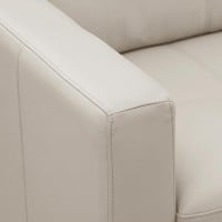 Sofá Bellure 2 Módulos Couro Natural Estrutura Madeira de Lei Eucalipto Pés em Aço Design Artesanal