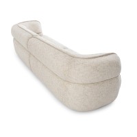 Sofá Bonise Bipartido Estofado Design Orgânico com Encosto Curvo e Acabamento em Vivo
