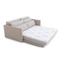 Sofá Cama Brina Composê com Abertura Frontal Encosto com Almofadas Soltas