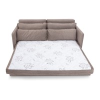 Sofá Cama Brina Composê com Abertura Frontal Encosto com Almofadas Soltas