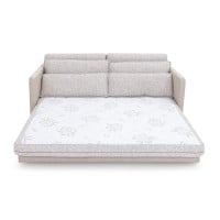 Sofá Cama Brina Composê com Abertura Frontal Encosto com Almofadas Soltas