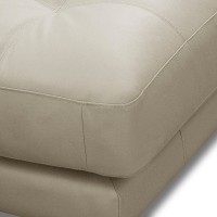 Sofá com Chaise Rômulo 3 Módulos Revestido em Couro Estrutura Madeira de Lei Eucalipto Design Artesanal