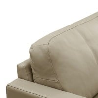 Sofá com Chaise Rômulo 3 Módulos Revestido em Couro Estrutura Madeira de Lei Eucalipto Design Artesanal