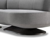 Sofá Curvo Olsay Duo 2 Módulos com Encosto Alongado e Encosto Deslocado Base Orgânica em Madeira Laminada Design by Maicon Geremia