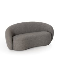 Sofá Curvo Mareya Estofado Design Orgânico Estrutura Madeira Eucalipto Reflorestada Usinada