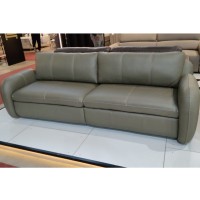 Sofá Melvor 2 Módulos Couro Natural Estrutura Madeira de Lei Eucalipto Pés Madeira Design Artesanal