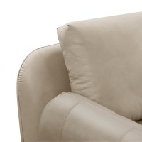 Sofá Melvor 2 Módulos Couro Natural Estrutura Madeira de Lei Eucalipto Pés Madeira Design Artesanal