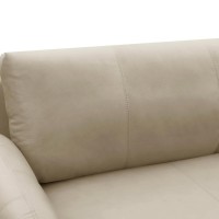 Sofá Melvor 2 Módulos Couro Natural Estrutura Madeira de Lei Eucalipto Pés Madeira Design Artesanal