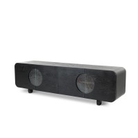 Sofá Table Sublime com Portas Detalhe Vidro Fusing Estrutura Lâmina de Madeira Pés Madeira Maciça Tauari