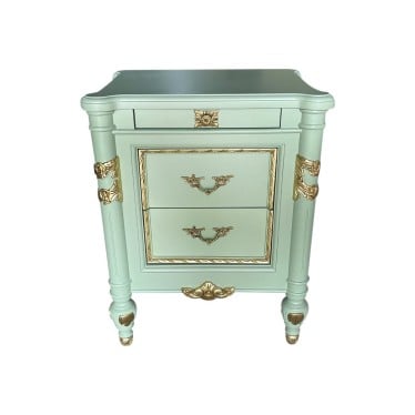 Mesa de Cabeceira Versalhes Design de Luxo Peça Artesanal