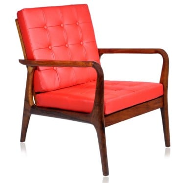 Poltrona Vintage Anos 50 Madeira Maciça Imbuia Design Retrô