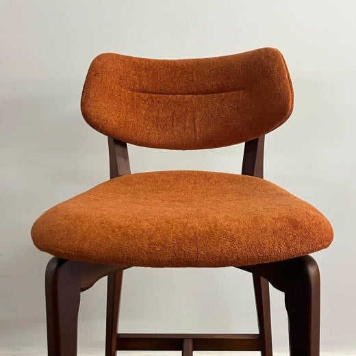 Banqueta Eudora Encosto Amadeirado com Estofado Design Contemporâneo
