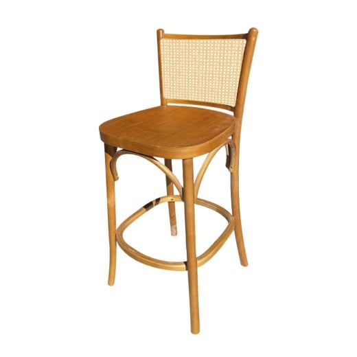 Banqueta Rio Negro Madeira Encosto Palhinha Indiana Design by Michael Thonet 