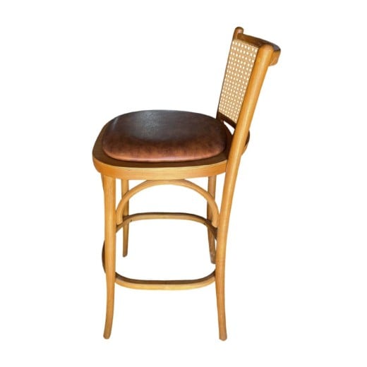 Banqueta Rio Negro Assento Estofado Encosto Palhinha Indiana Design by Michael Thonet 