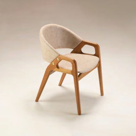 Cadeira Aurion Estofada Estrutura Madeira Maciça Design Premiado by Luiz Bossardi