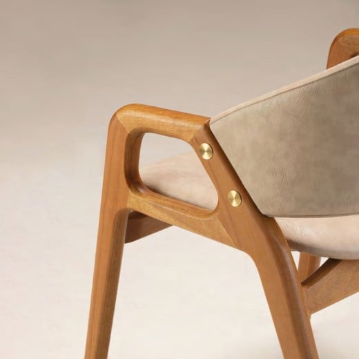Cadeira Aurion Estofada Estrutura Madeira Maciça Design Premiado by Luiz Bossardi