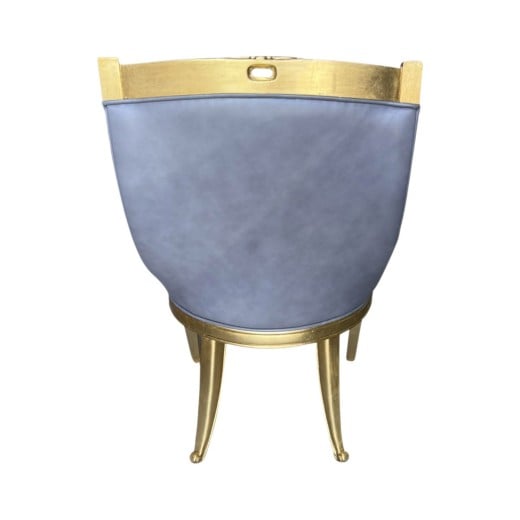 Cadeira com Braço Napoleão Entalhada Madeira Maciça Design de Luxo Peça Artesanal