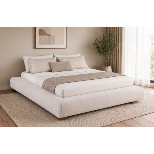 Cama Sonnay Estofada Cabeceira com Painel em Relevo