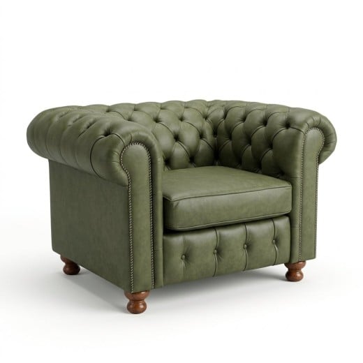 Poltrona Chesterfield com Tachas Design Clássico de Luxo