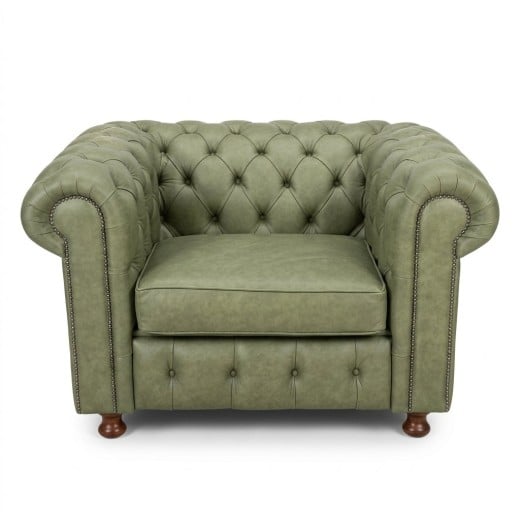 Poltrona Chesterfield com Tachas Design Clássico de Luxo