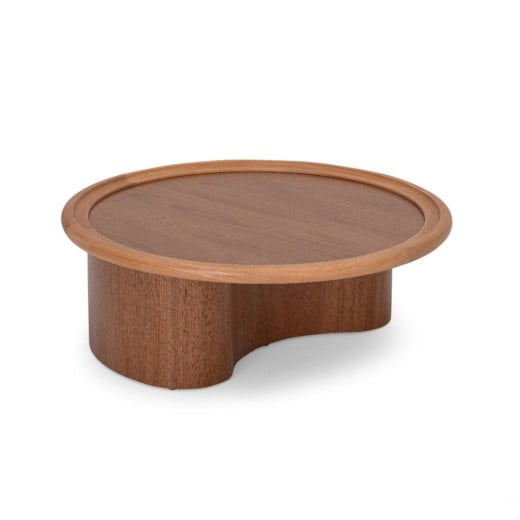 Mesa de Centro Dune Tampo Laminado com Moldura e Base em Madeira Maciça