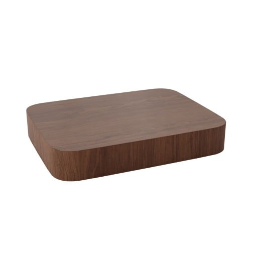 Mesa de Centro Shaine Retangular Estrutura em Lâmina Natural de Madeira