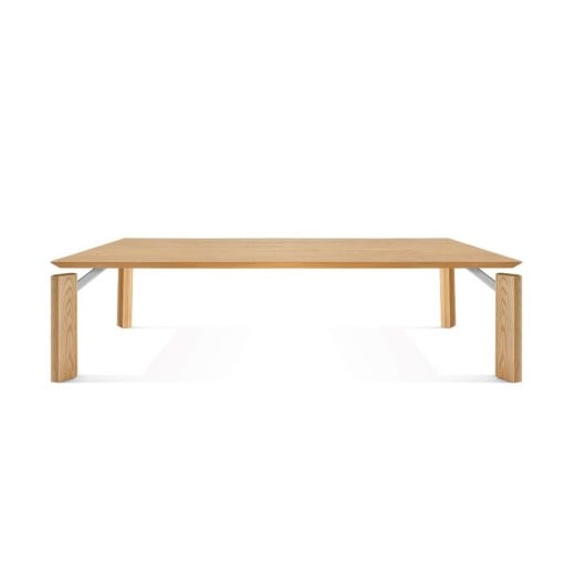 Mesa de Jantar Neo Retangular Base Madeira de Manejo Design by Traço Design