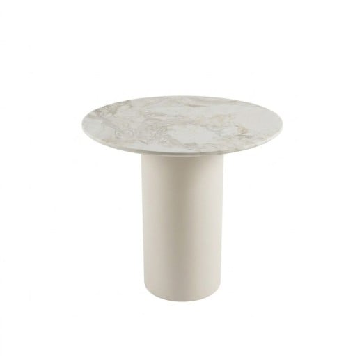 Mesa Lateral Zidara TS Tampo Redondo Base Cilíndrica em Micro Textura Design by Studio 3 Design