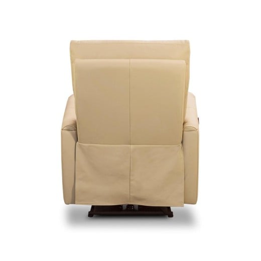 Poltrona Biatris Reclinável Elétrica Power Estrutura Madeira de Lei Eucalipto Design Artesanal