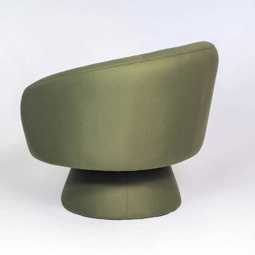Poltrona Giratória Hyllis Estofada Base Aço Revestido Design Sustentável