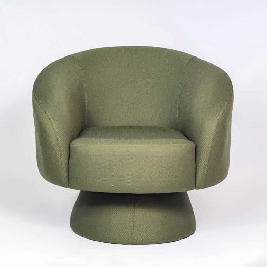 Poltrona Giratória Hyllis Estofada Base Aço Revestido Design Sustentável