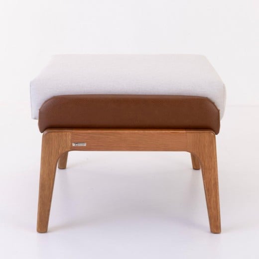 Puff Siona Retangular Estofado Estrutura Madeira Eucalipto Design Exclusivo Acabamento Premium