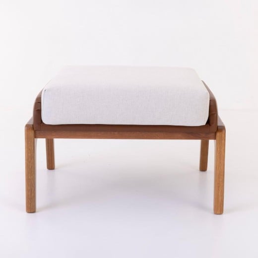 Puff Siona Retangular Estofado Estrutura Madeira Eucalipto Design Exclusivo Acabamento Premium