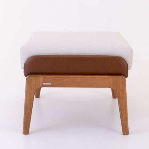 Puff Siona Retangular Estofado Estrutura Madeira Eucalipto Design Exclusivo Acabamento Premium