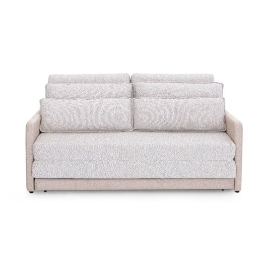 Sofá Cama Brina Composê com Abertura Frontal Encosto com Almofadas Soltas