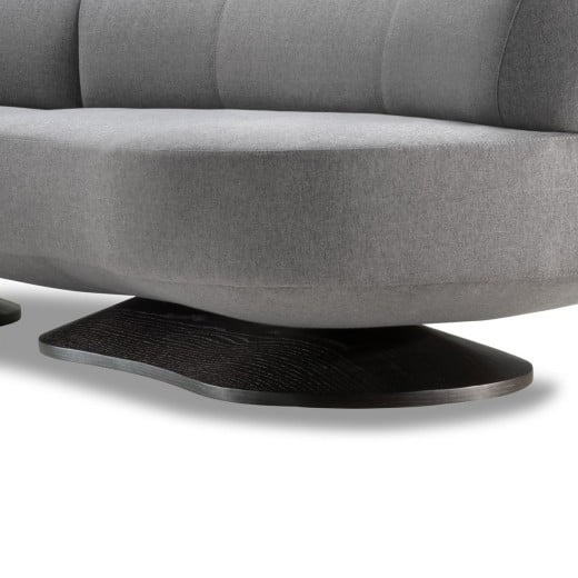 Sofá Curvo Olsay Duo 2 Módulos com Encosto Alongado e Encosto Deslocado Base Orgânica em Madeira Laminada Design by Maicon Geremia