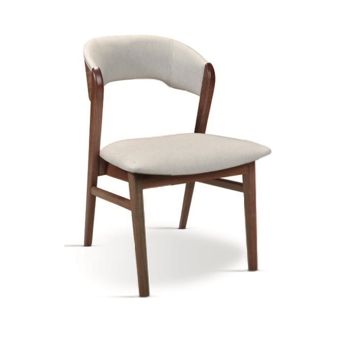 Cadeira Elara Estofada Encosto com Detalhe Amadeirado Design Atemporal