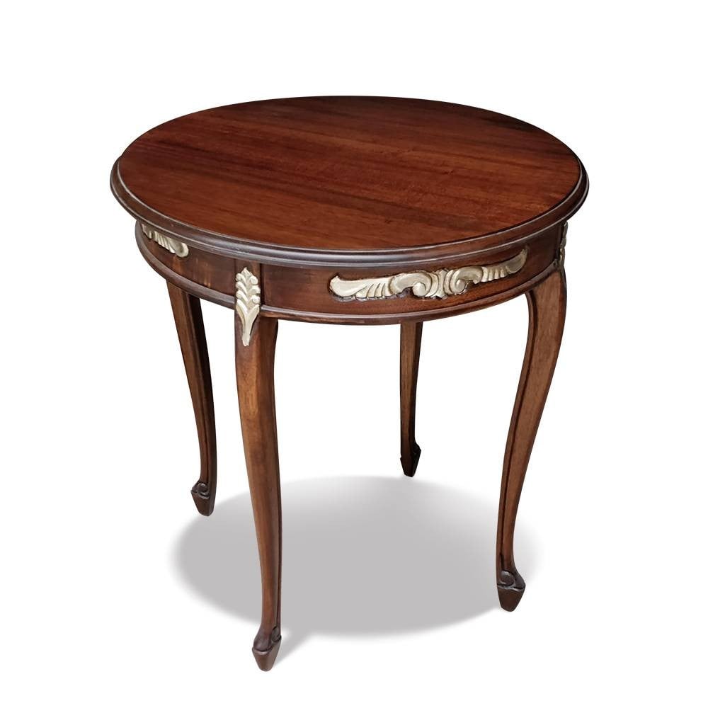 Mesa de Canto Provençal Entalhada em Madeira com Pinturas Personalizadas