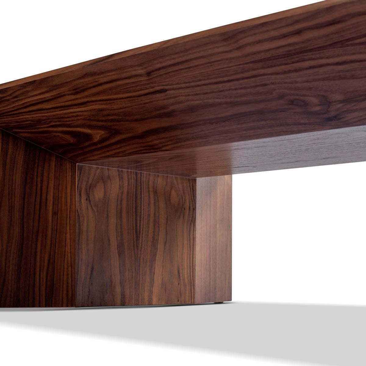 Mesa de Centro Neblê Retangular Tampo e Base em Lâmina Natural