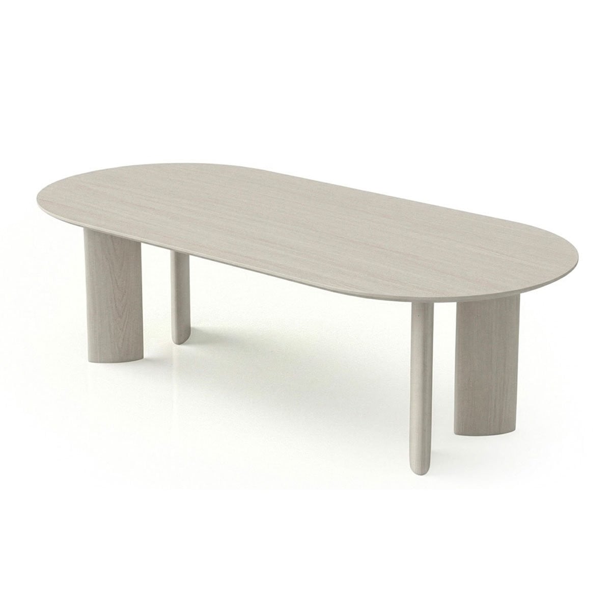 Mesa de Jantar Viken Design Oblongo Tampo Lâmina Cinamomo Base Tingida