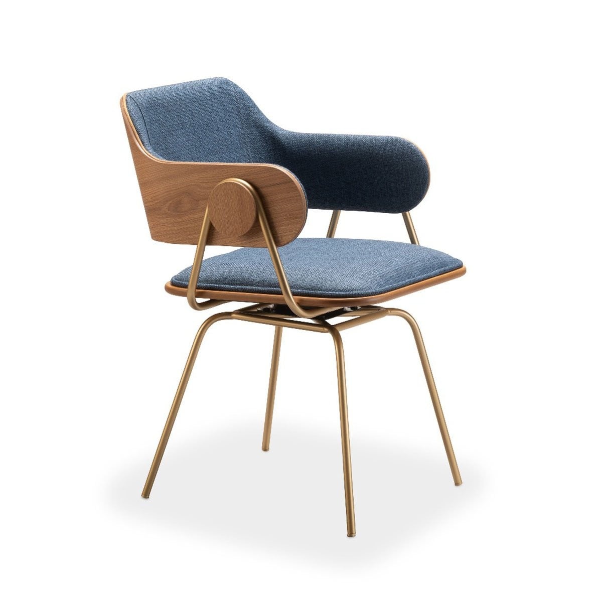 Poltrona Giratória Tayanna Assento Estofado com Base Laminada Encosto Laminado com Estofado Base em Aço Carbono