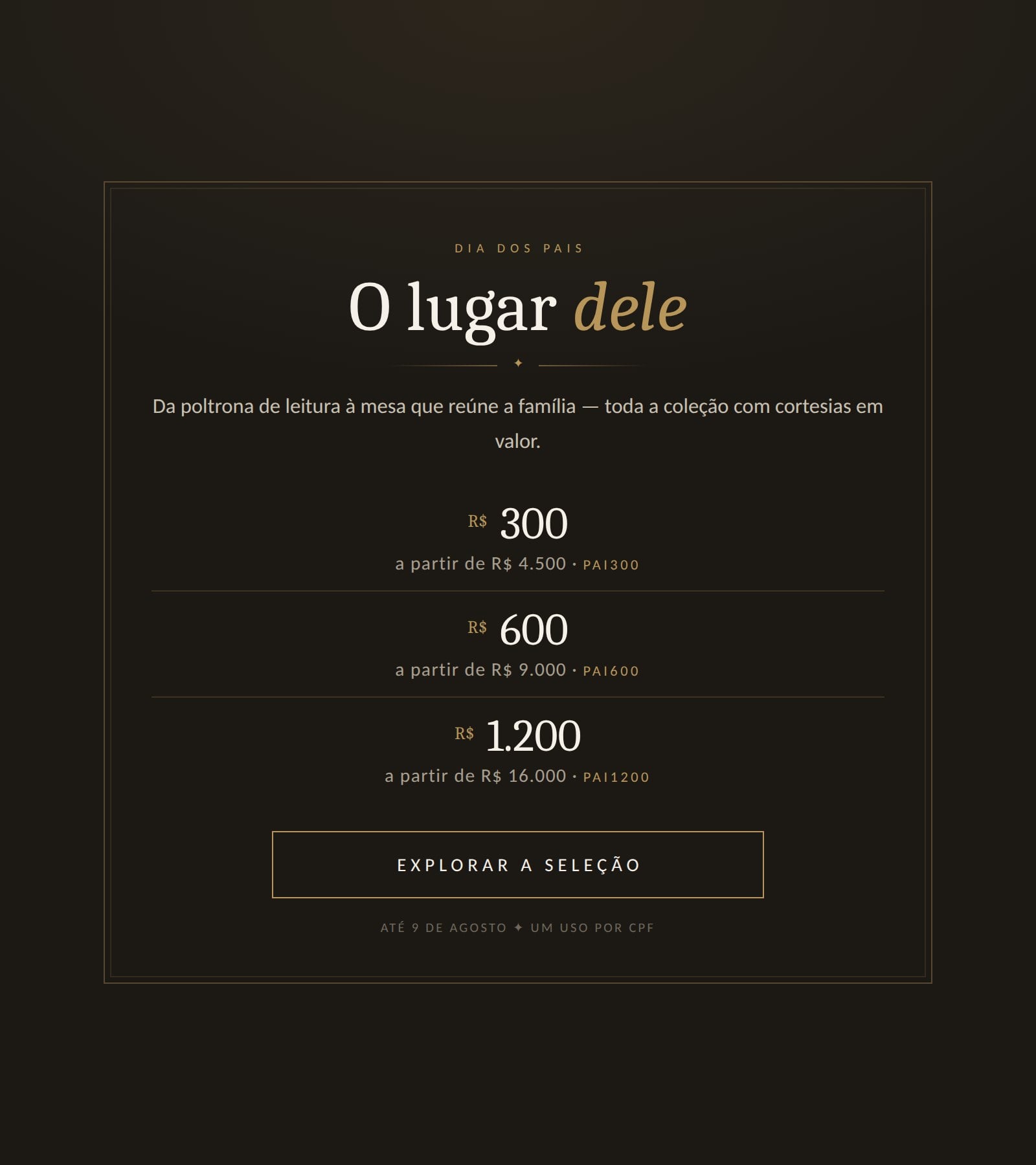 promo dia dos pais